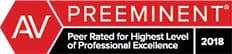 AV Preeminent | Peer Rated for Highest Level Of Professional Excellence